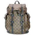 LOUIS VUITTON Christopher Monogram Macassar Canvas Backpack Bag Brown