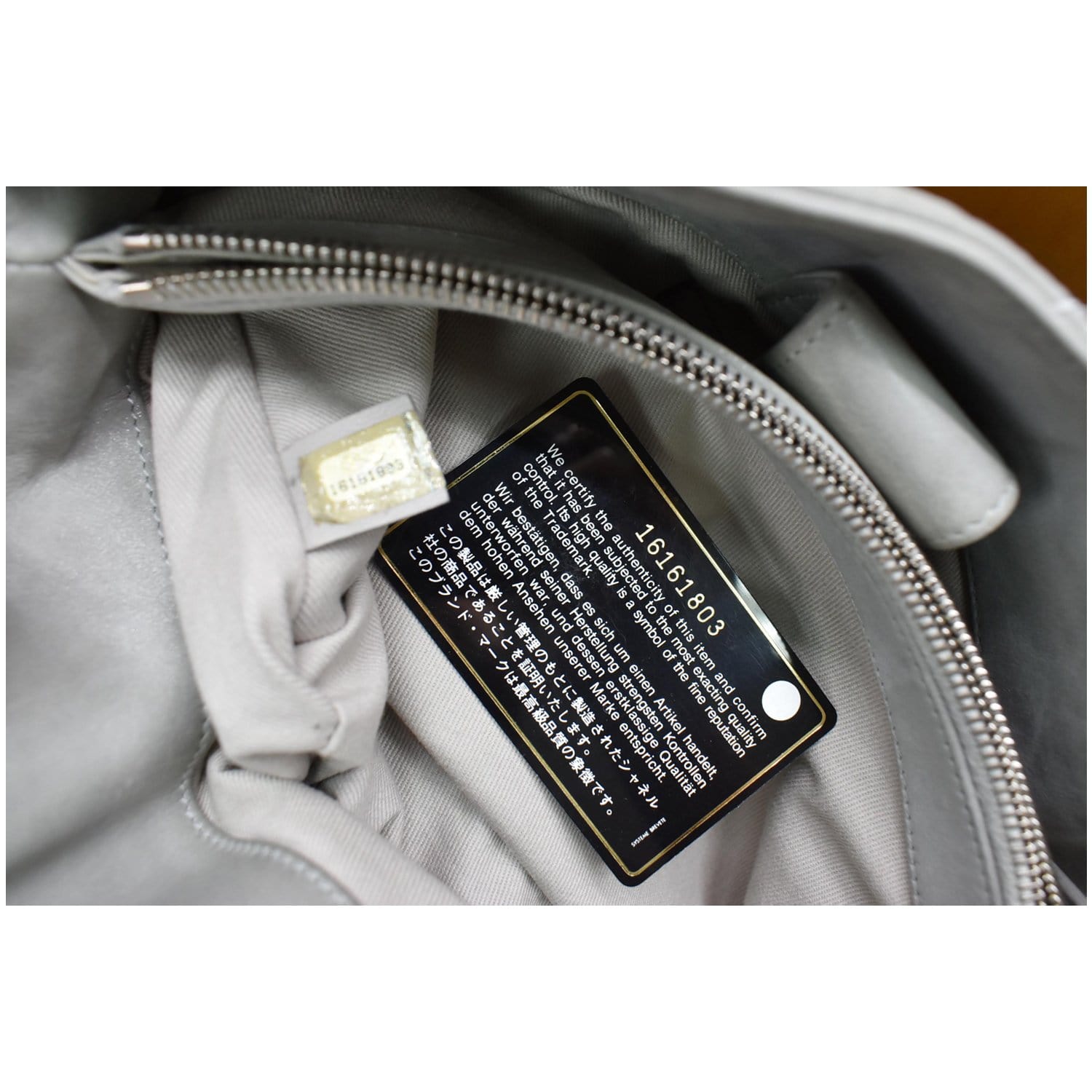 Chanel Wild Stitch CC Lambskin Leather Satchel Bag Light Grey