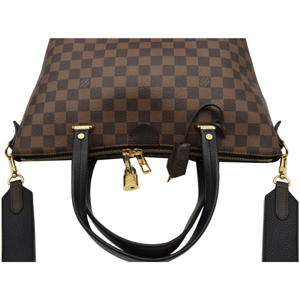 LOUIS VUITTON Hyde Park Damier Ebene Shoulder Bag Brown