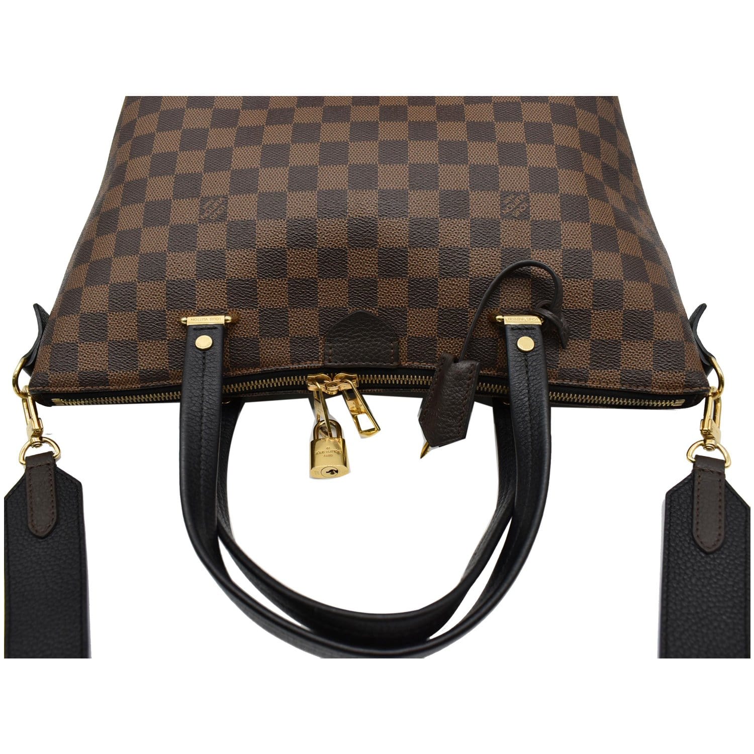 LOUIS VUITTON Hyde Park Damier Ebene Shoulder Bag Brown