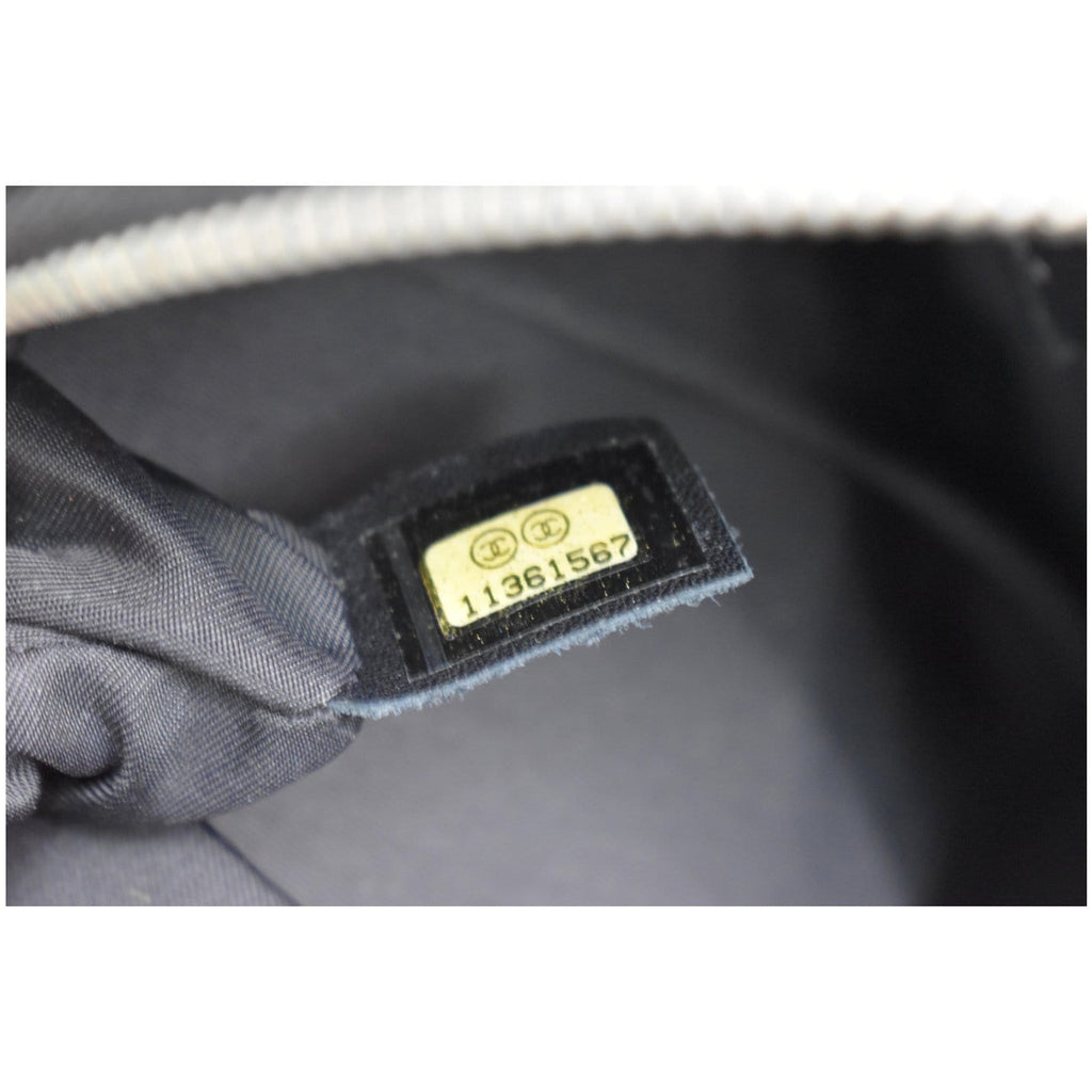CHANEL Biarritz Quilted Canvas Cosmetic Pouch Black