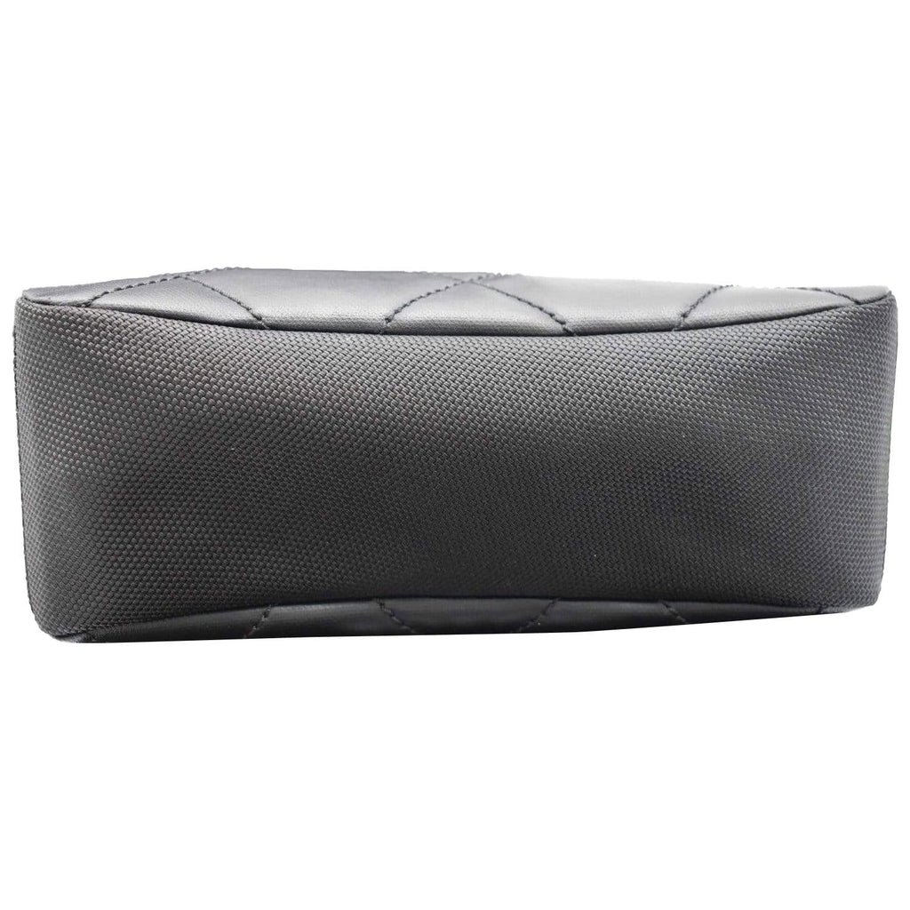 CHANEL Biarritz Quilted Canvas Cosmetic Pouch Black