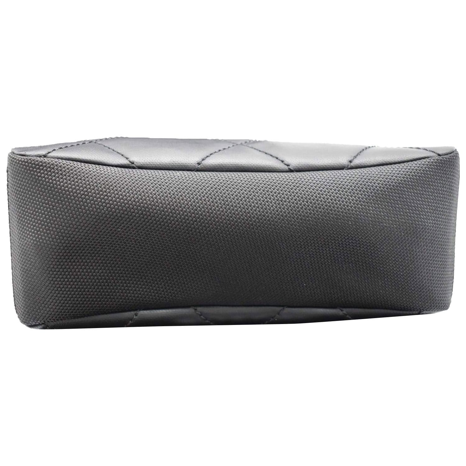 CHANEL Biarritz Quilted Canvas Cosmetic Pouch Black