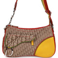 Christian Dior Saddle Bag Rasta Trotter Canvas Silver Hardware