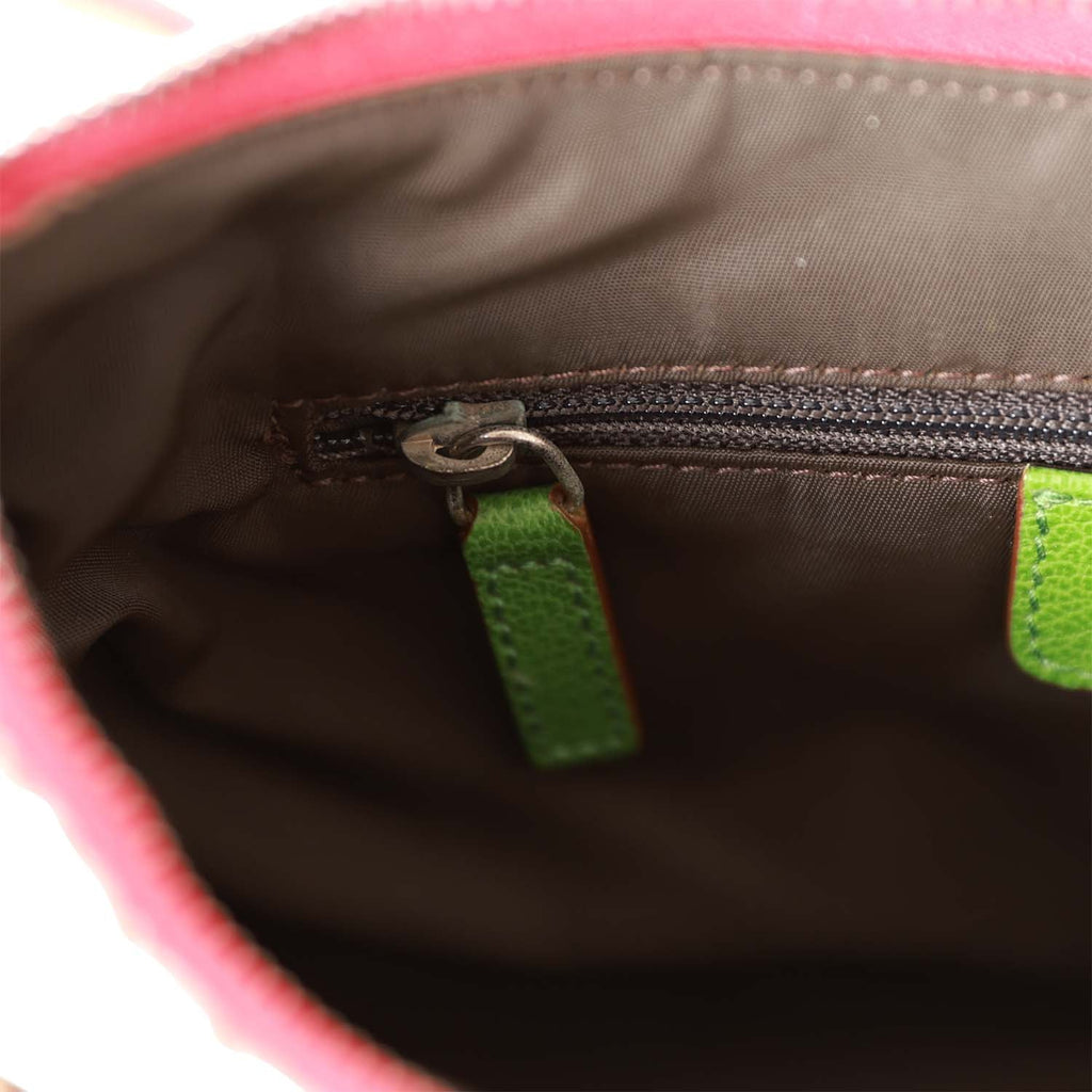 Christian Dior Saddle Bag Rasta Trotter Canvas Silver Hardware