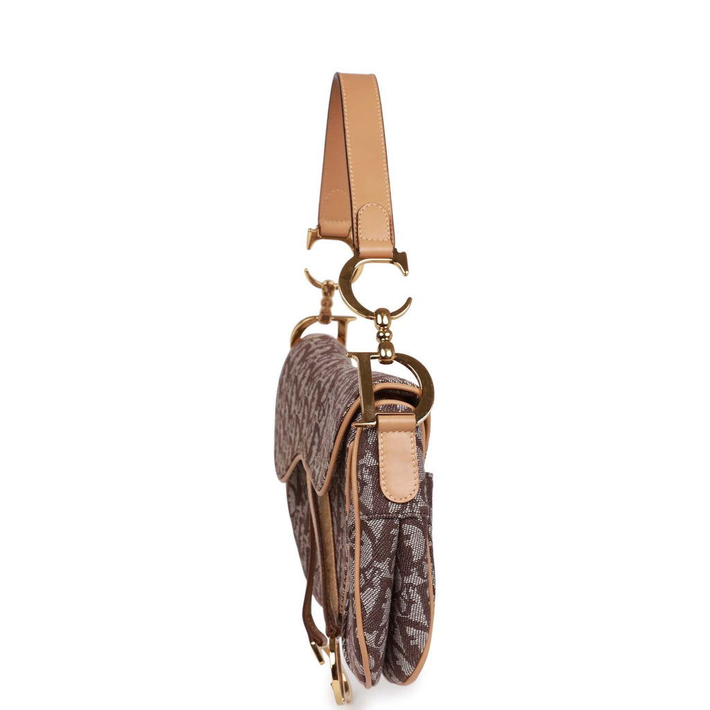 Christian Dior Saddle Bag Rasta Trotter Canvas Silver Hardware