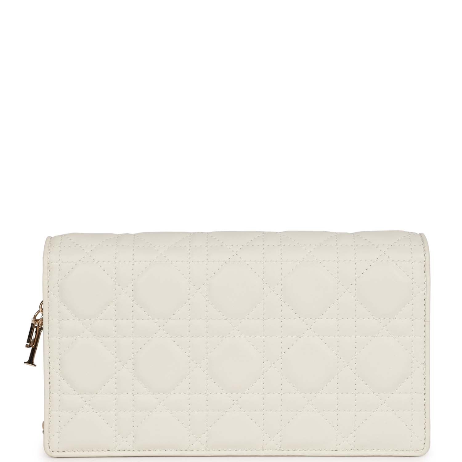 Christian Dior Lady Dior Pouch Latte Lambskin Gold Hardware
