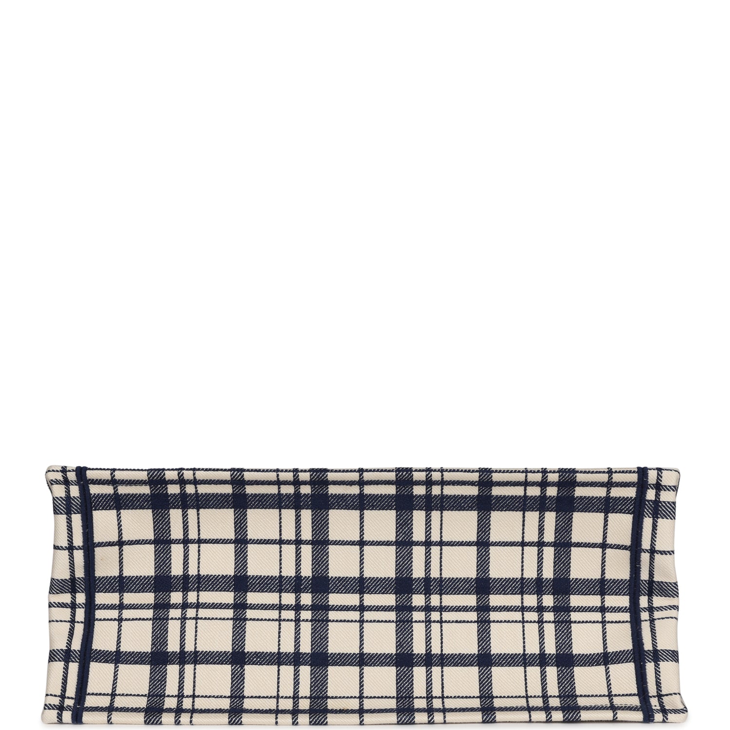 Christian Dior Blue and White Canvas Check'n' Large Book Tote