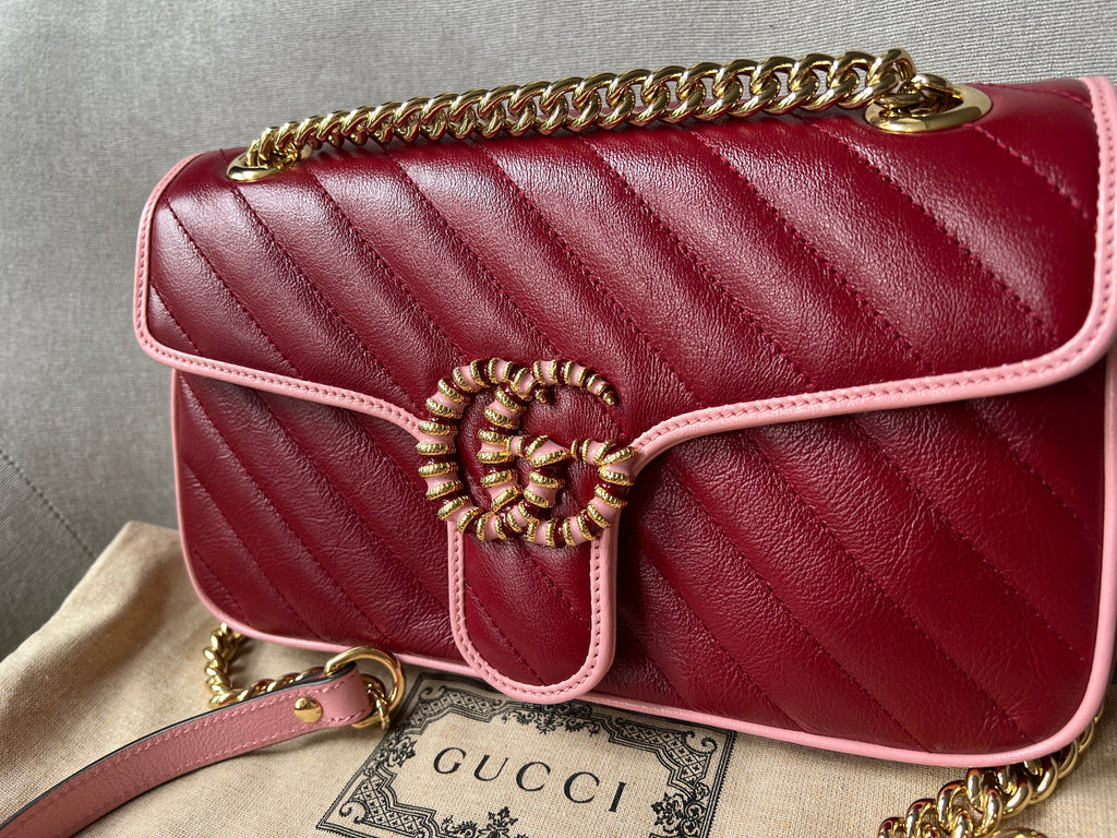 Gucci GG Torchon Pink Marmont Small Shoulder Bag