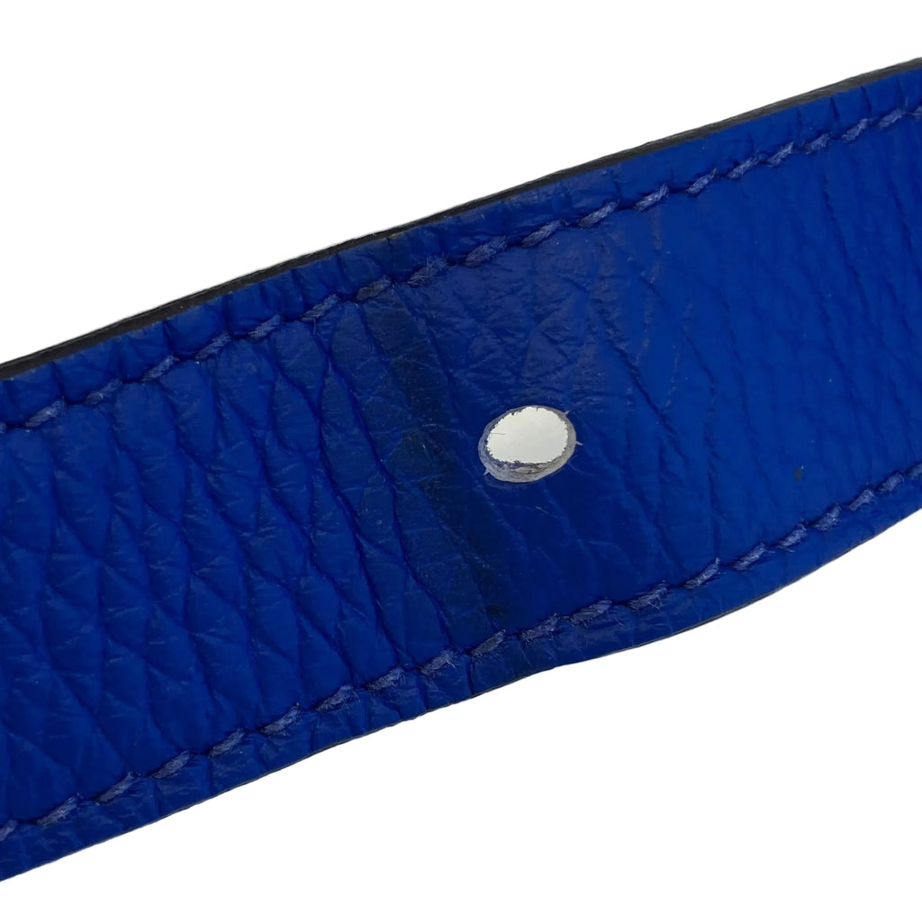 Hermes 2012 Blue Electric Taurillon Clemence Jypsiere 28 Shoulder Bag
