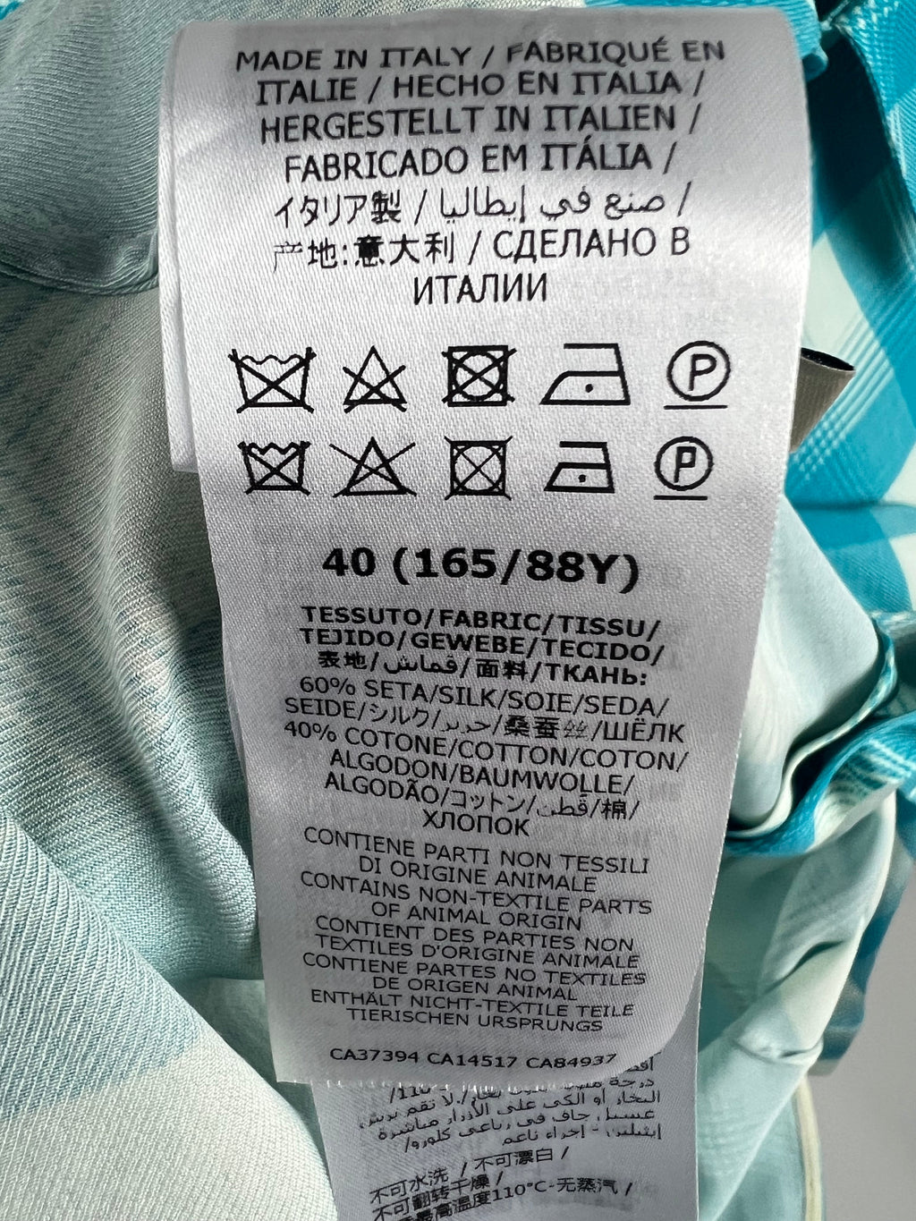 Gucci Turquoise and White Checked Shirt and Skirt Set IT 40 & 42 (UK 8-10)