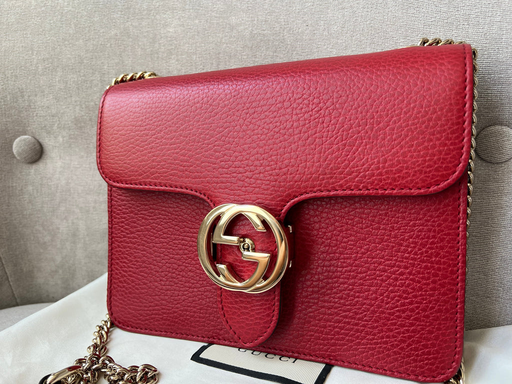 Gucci Interlocking GG Red Small Shoulder Bag