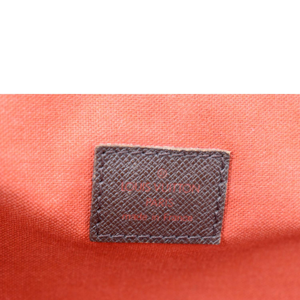 LOUIS VUITTON Belem PM Damier Ebene Satchel Bag Brown