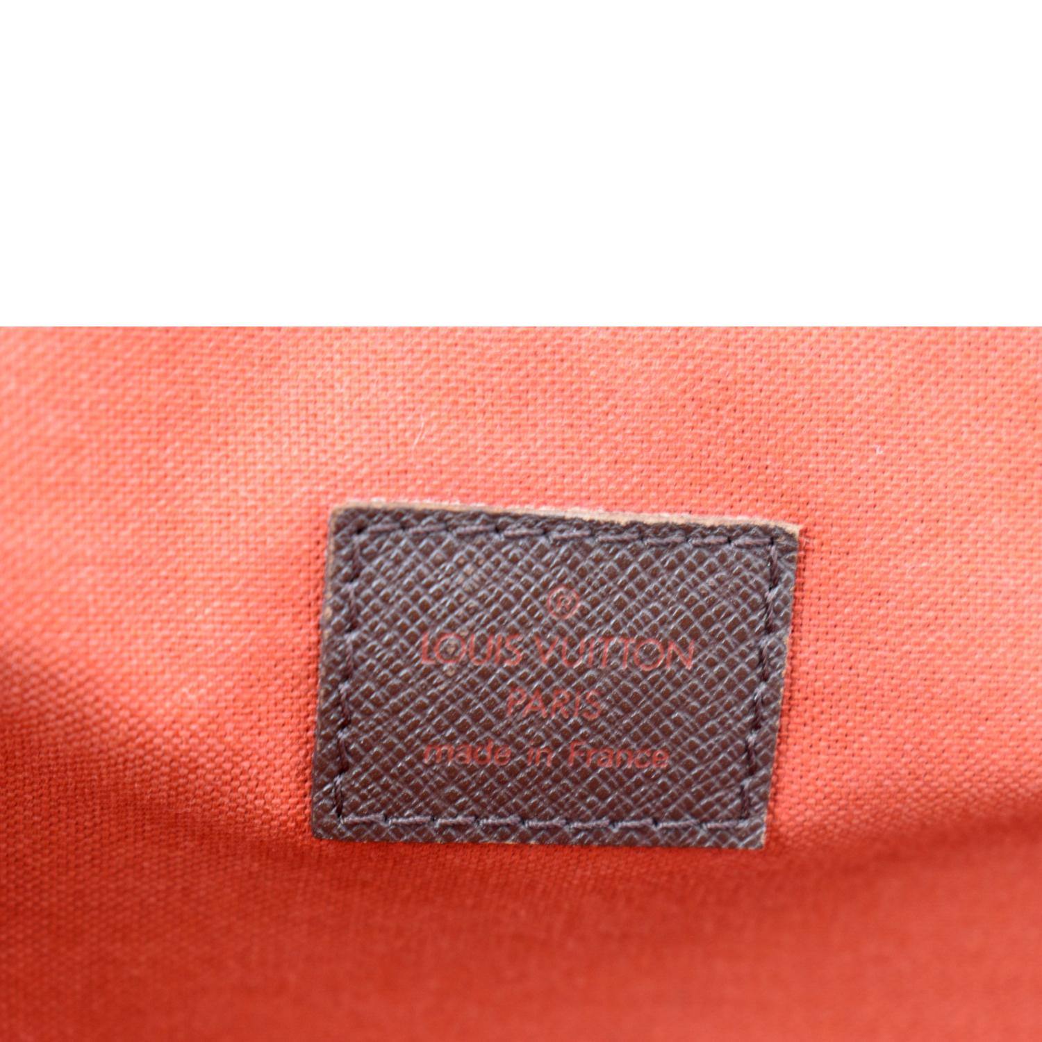 LOUIS VUITTON Belem PM Damier Ebene Satchel Bag Brown