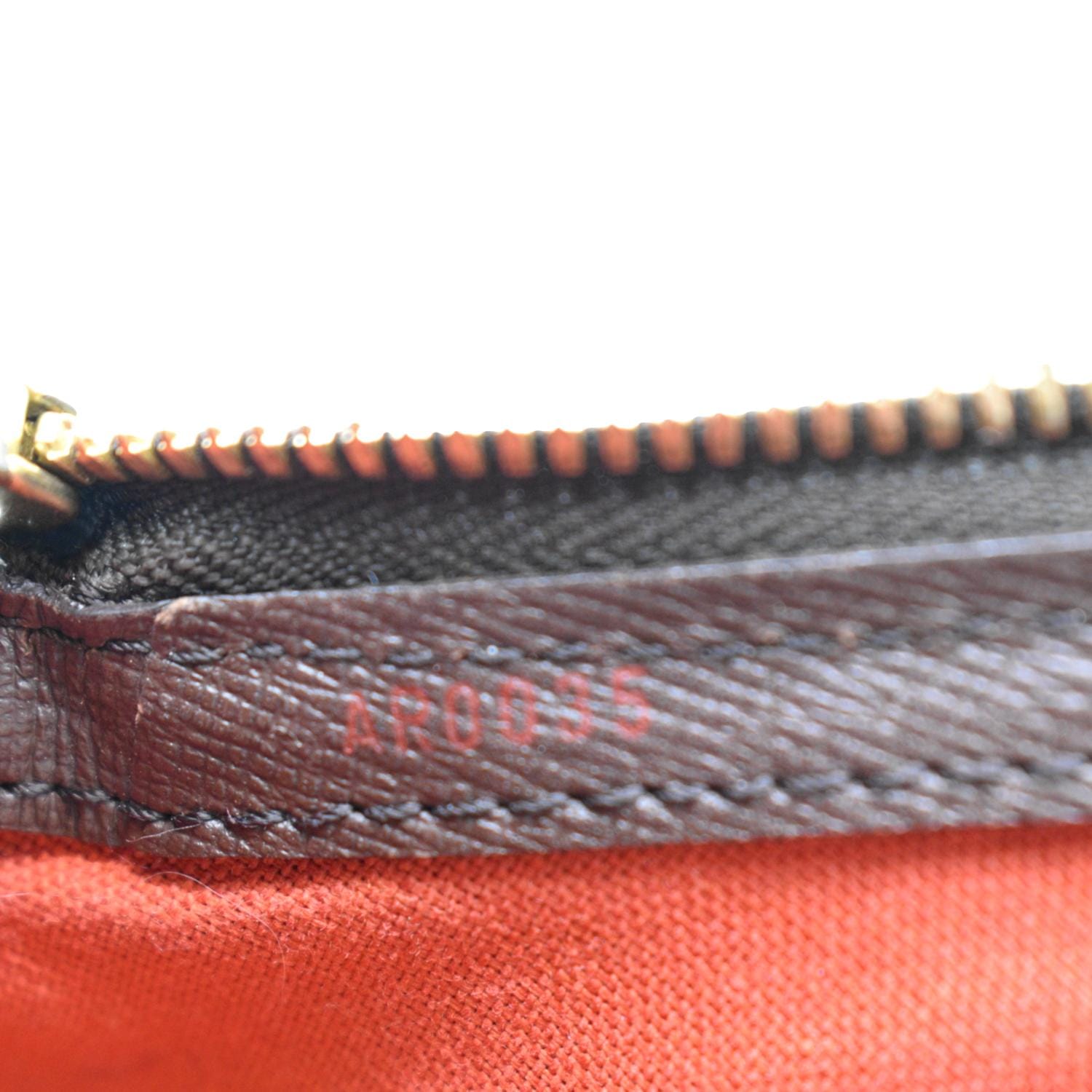 LOUIS VUITTON Belem PM Damier Ebene Satchel Bag Brown