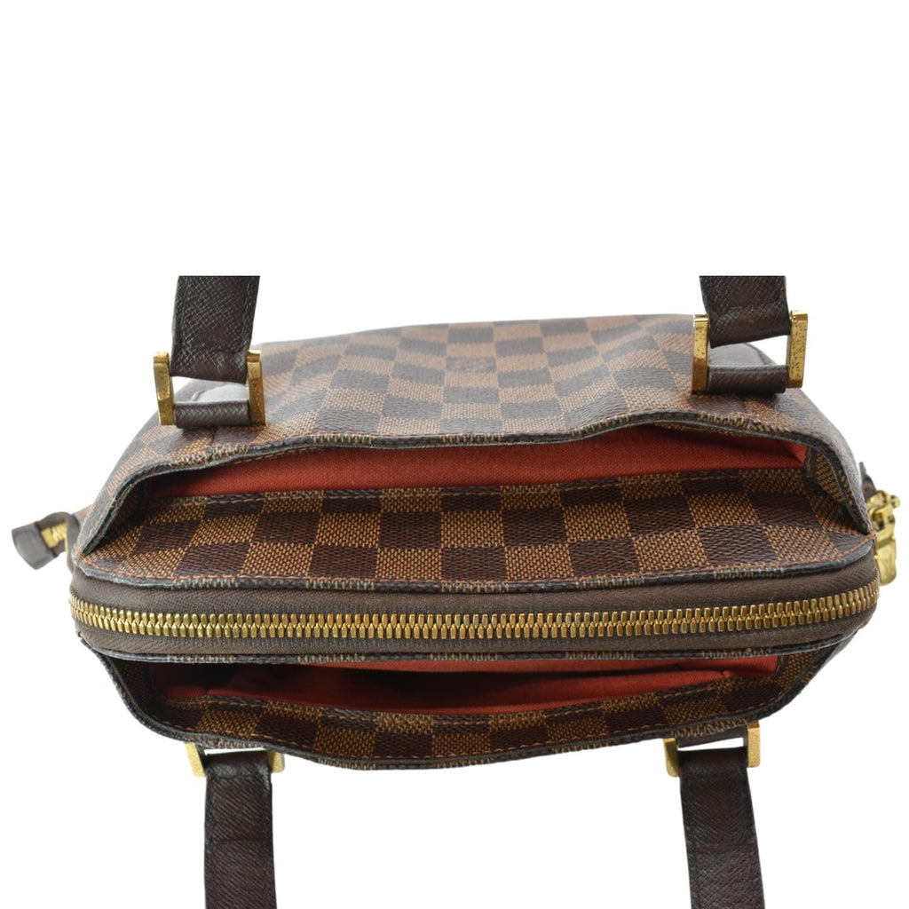 LOUIS VUITTON Belem PM Damier Ebene Satchel Bag Brown