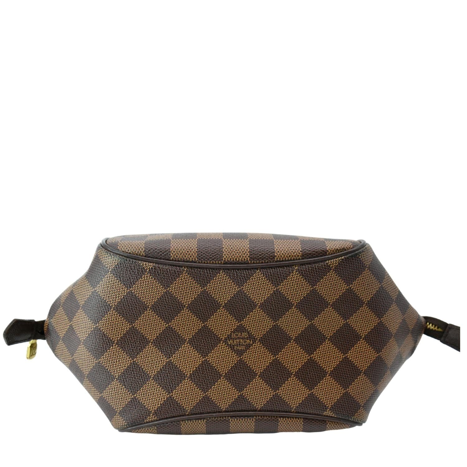 LOUIS VUITTON Belem PM Damier Ebene Satchel Bag Brown