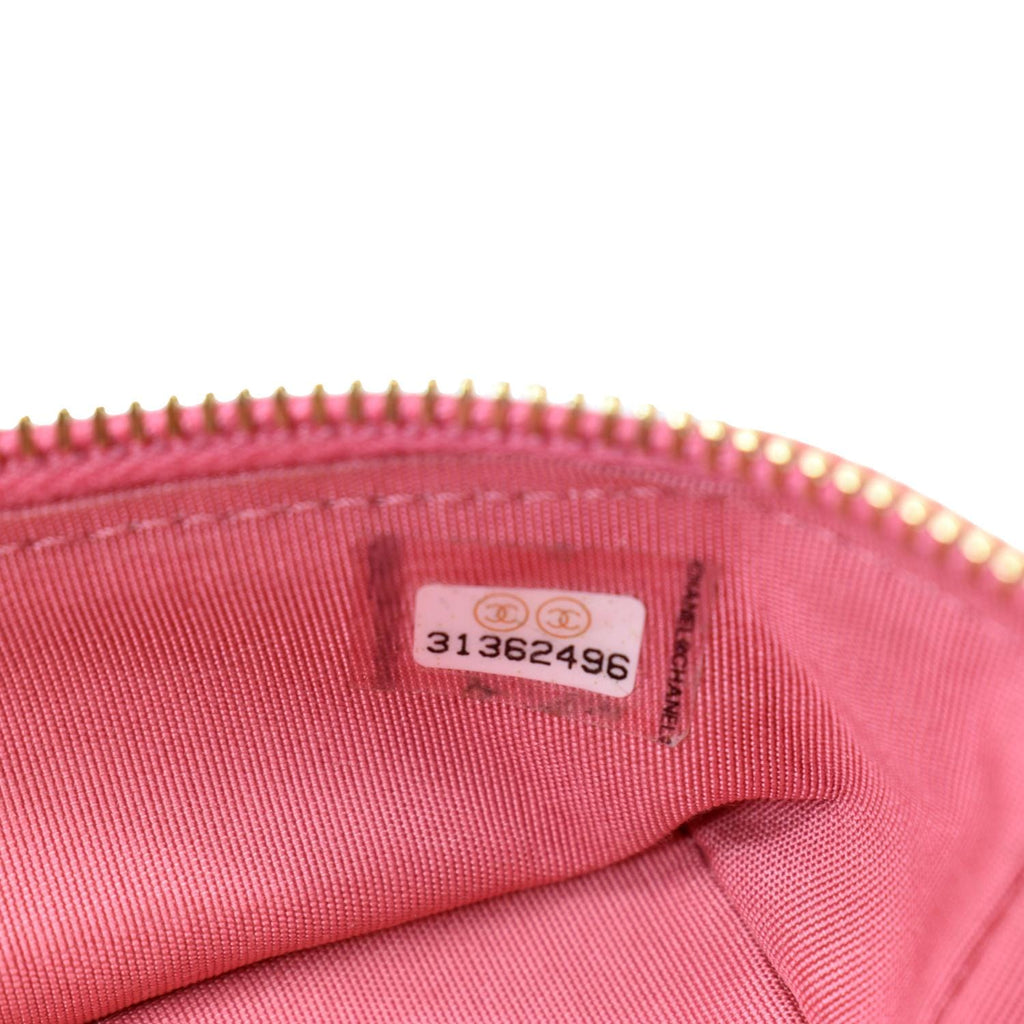 CHANEL Vanity Case Small Leather Crossbody Bag Pink