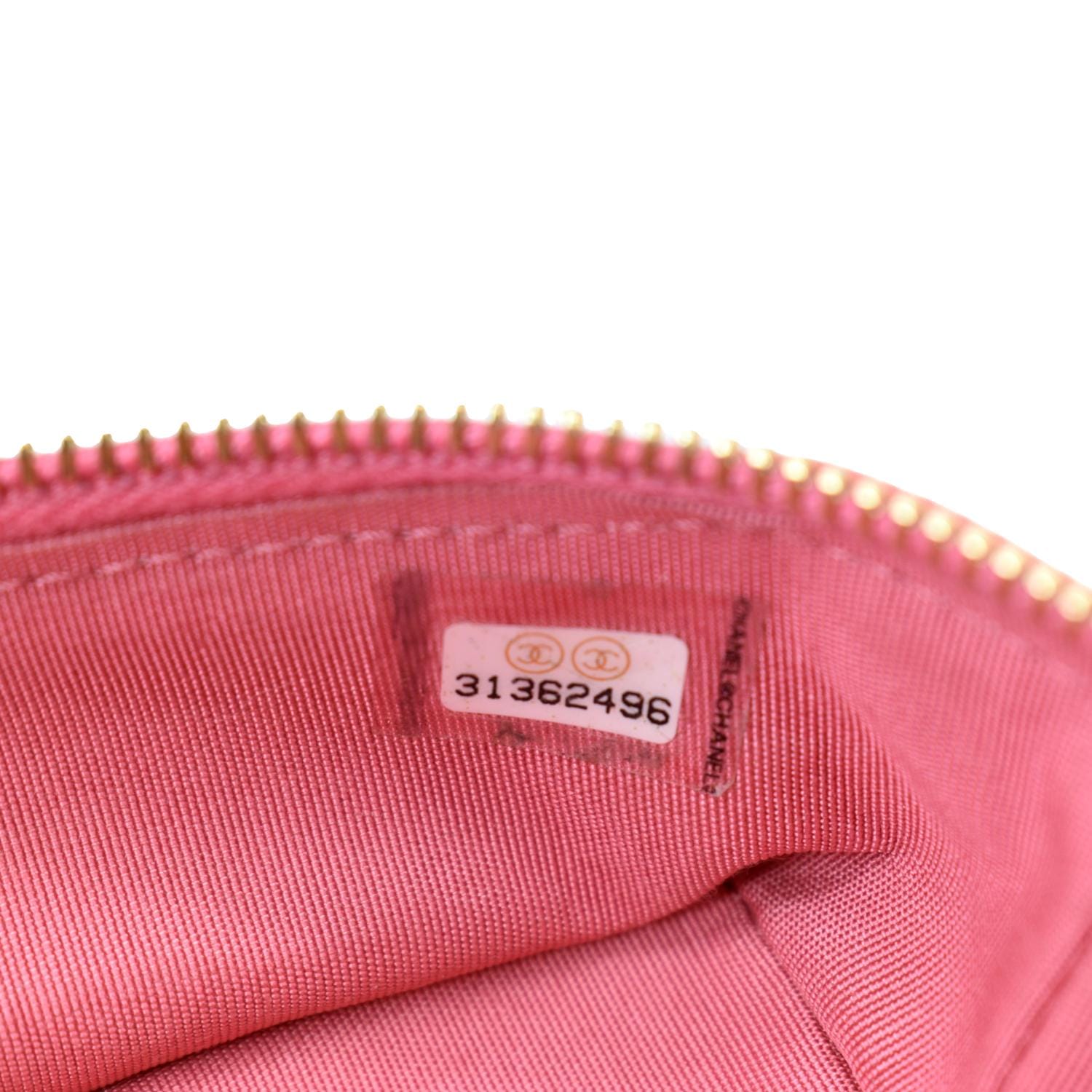 CHANEL Vanity Case Small Leather Crossbody Bag Pink
