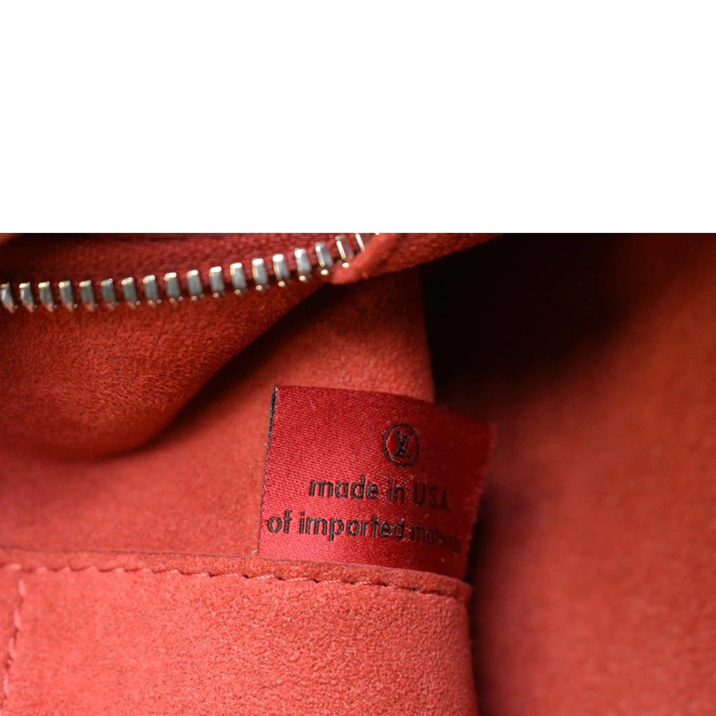 LOUIS VUITTON Alma BB Epi Leather Satchel Crossbody Bag Red