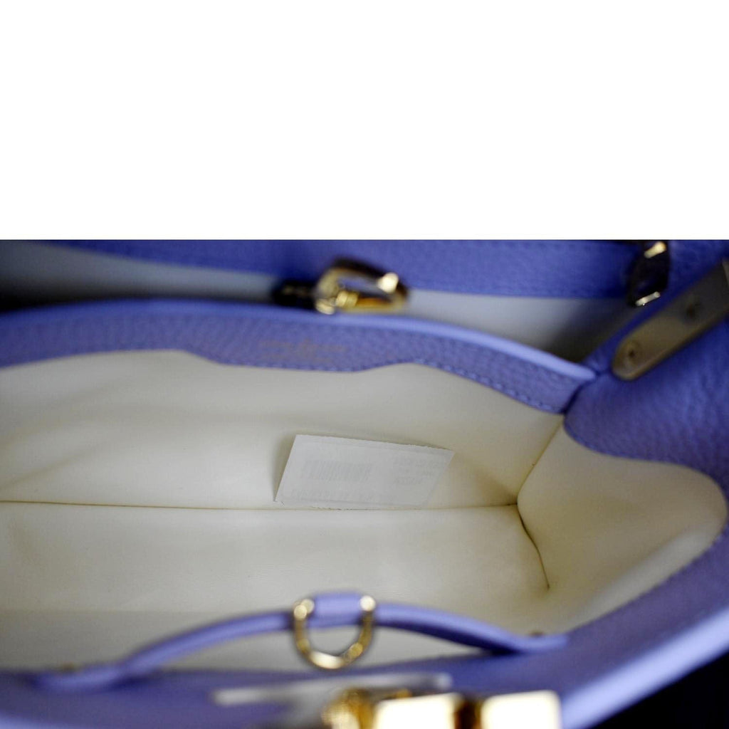 LOUIS VUITTON Capucines BB Taurillon Leather Shoulder Bag Purple