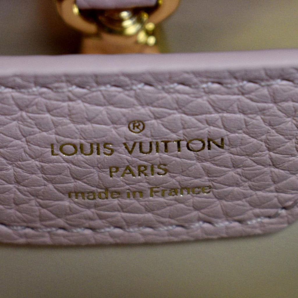 LOUIS VUITTON Capucines BB Taurillon Leather Shoulder Bag Purple