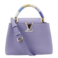 LOUIS VUITTON Capucines BB Taurillon Leather Shoulder Bag Purple