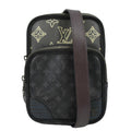 LOUIS VUITTON Avenue Sling Patchwork Monogram Eclipse Crossbody Bag Grey