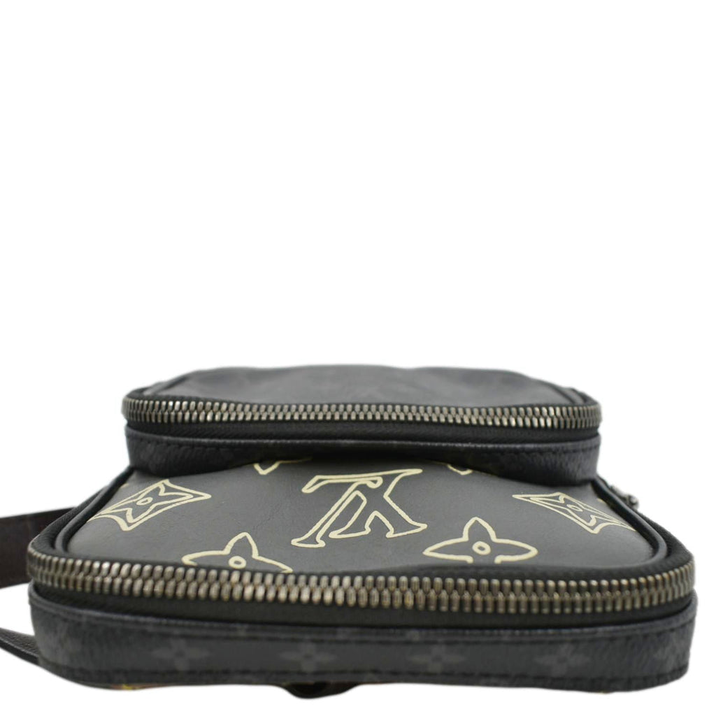 LOUIS VUITTON Avenue Sling Patchwork Monogram Eclipse Crossbody Bag Grey