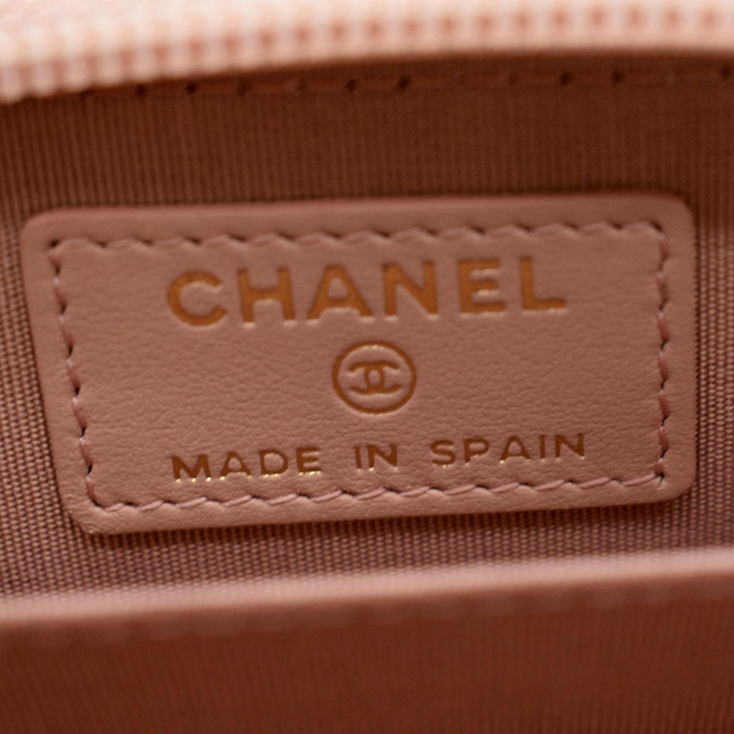 CHANEL Small Boy Caviar Leather Zip Around Wallet Pink