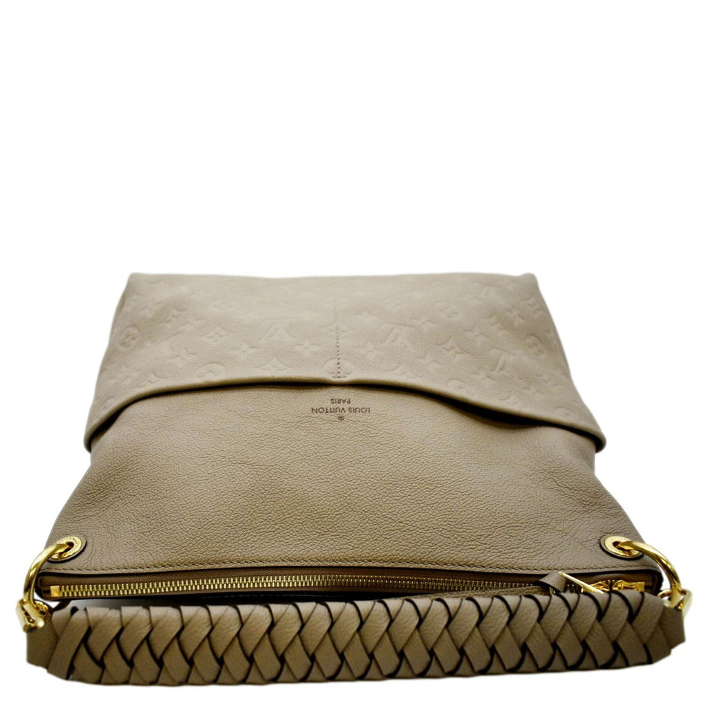 LOUIS VUITTON Maida Monogram Empreinte Leather Hobo Shoulder Bag Dune