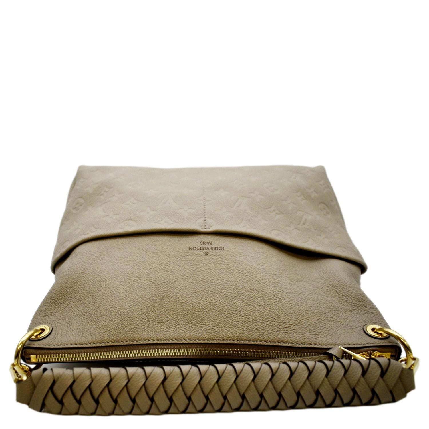 LOUIS VUITTON Maida Monogram Empreinte Leather Hobo Shoulder Bag Dune