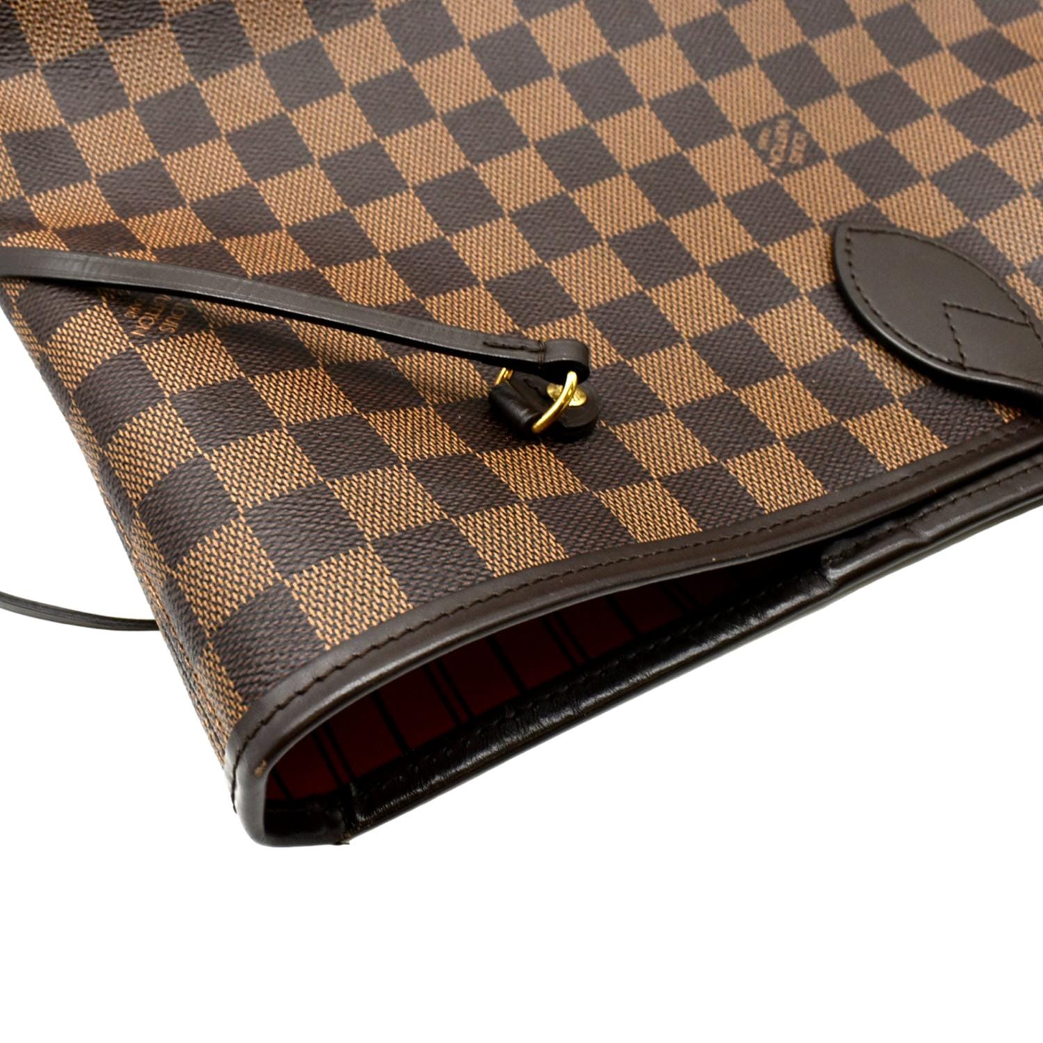 LOUIS VUITTON Neverfull GM Damier Ebene Tote Shoulder Bag Brown