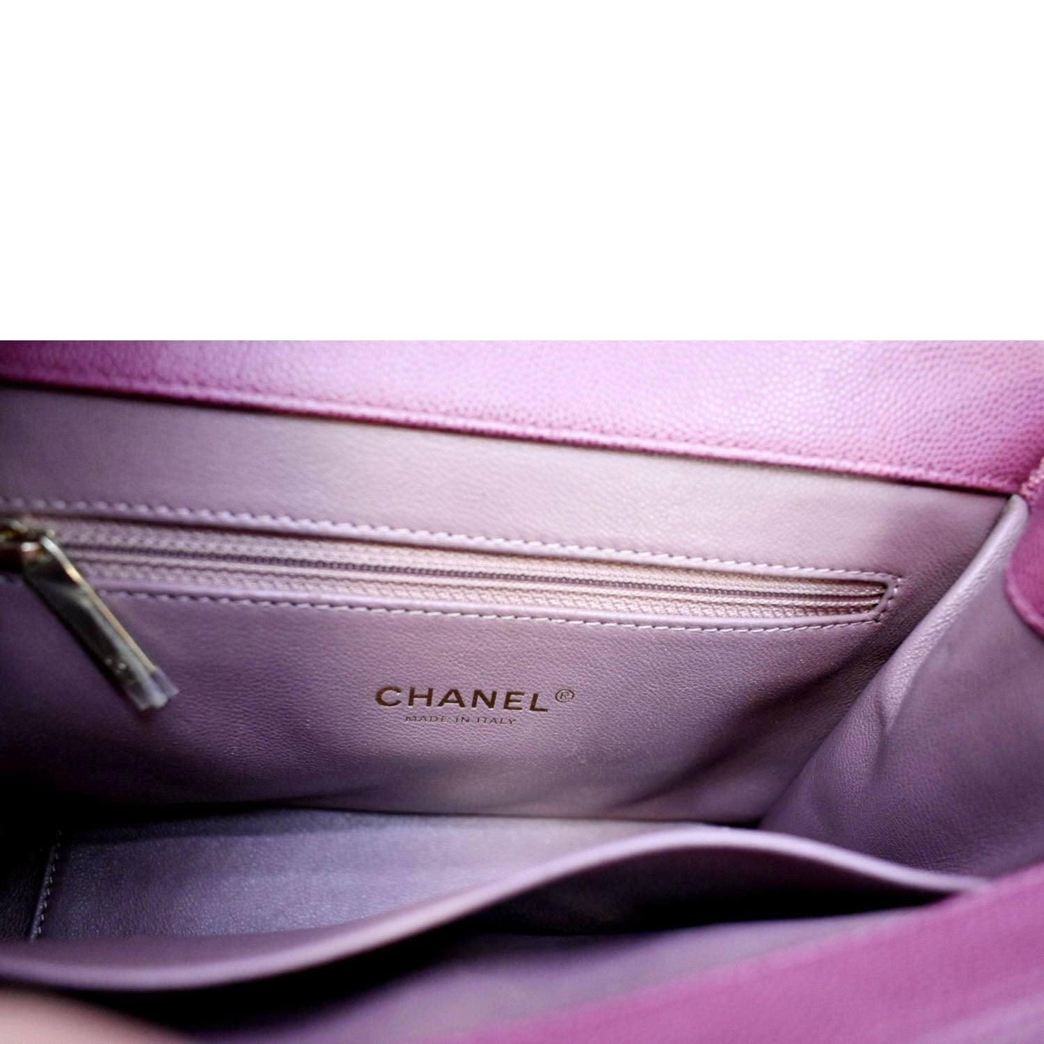 CHANEL Business Affinity Medium Flap Quilted Caviar Shoulder Bag Red
