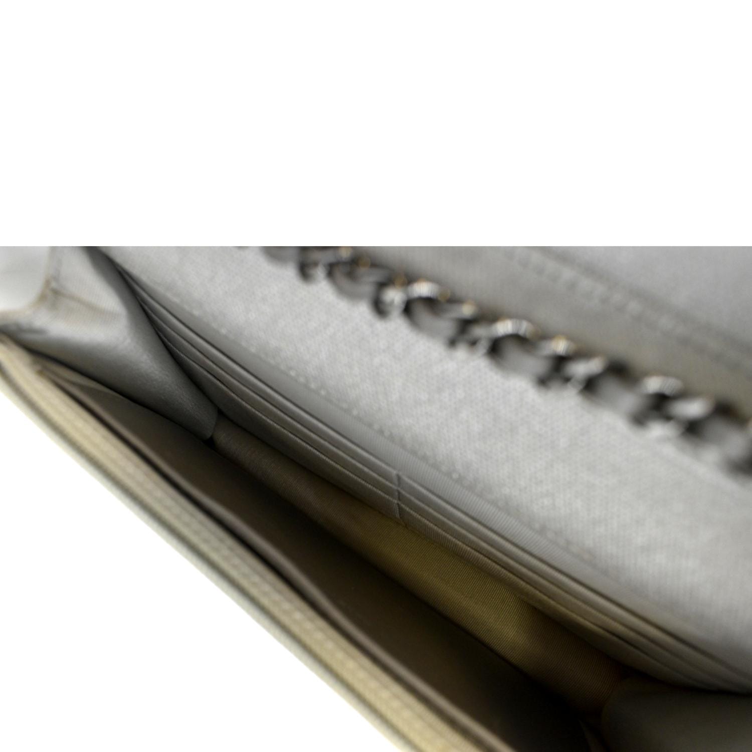 CHANEL Classic 2.55 Reissue Space Charm Quilted Canvas WOC Crossbody Bag Light Grey