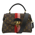 LOUIS VUITTON Georges BB Monogram Canvas Shoulder Bag Coquelicot Peach