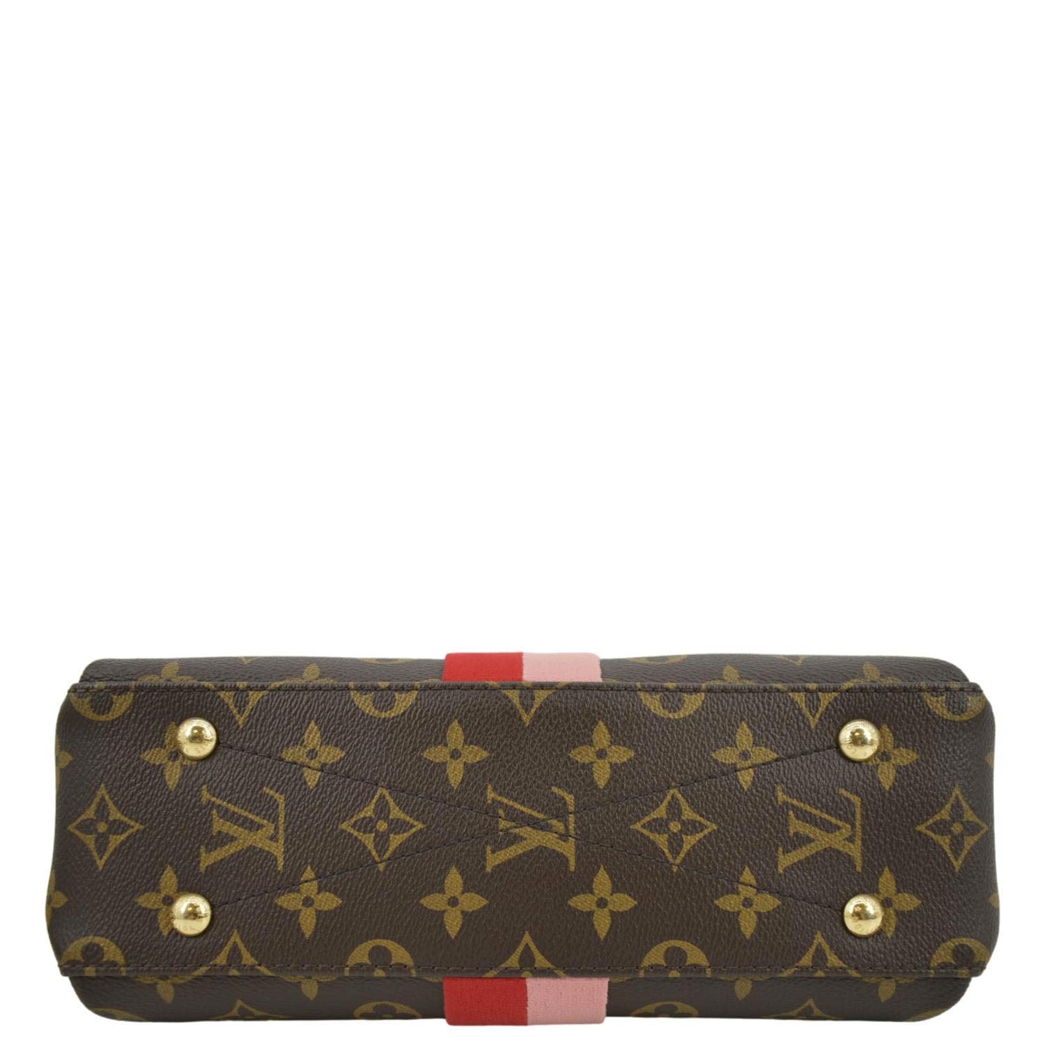 LOUIS VUITTON Georges BB Monogram Canvas Shoulder Bag Coquelicot Peach