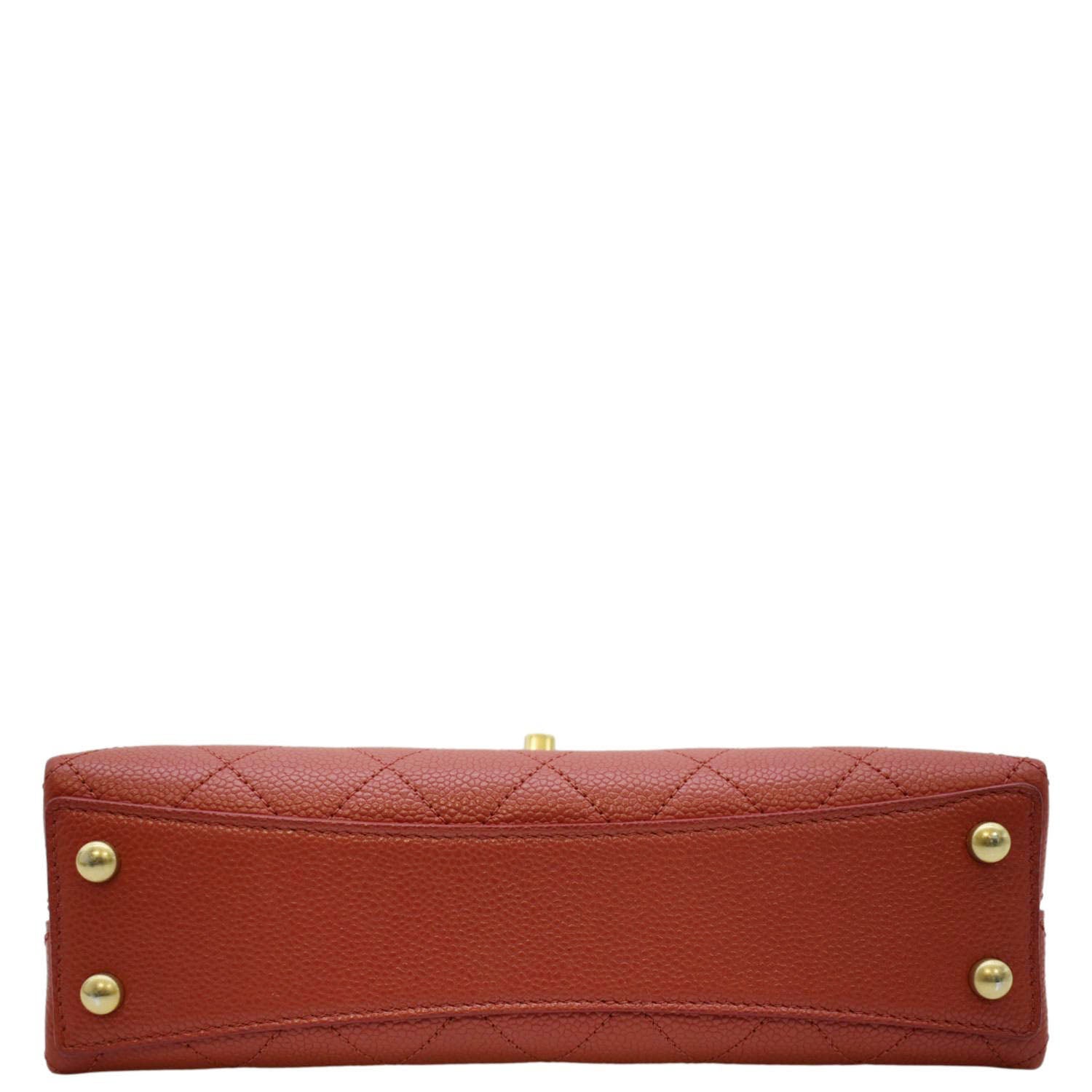 CHANEL Chic Affinity Stitched Small Flap Quilted Caviar Leather Crossbody Bag Red