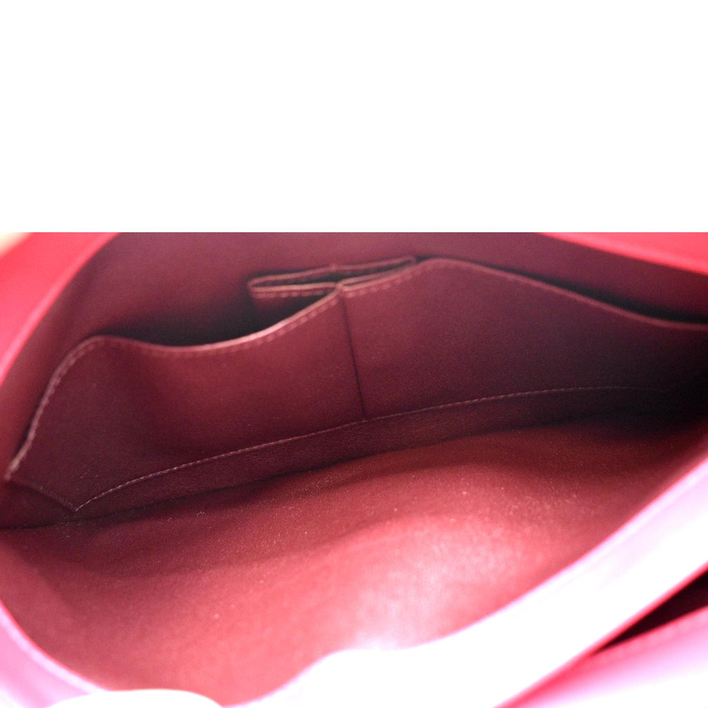 CHANEL Trendy CC Top Handle Flap Quilted Leather Shoulder Bag Red