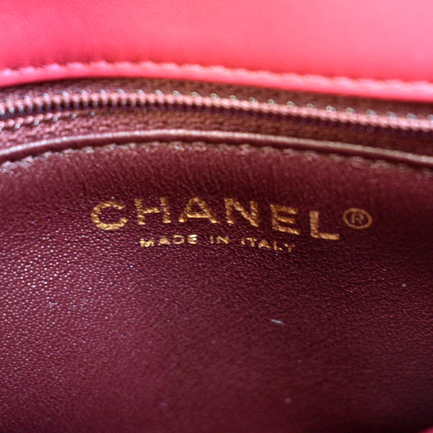 CHANEL Trendy CC Top Handle Flap Quilted Leather Shoulder Bag Red