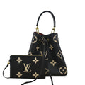 LOUIS VUITTON NeoNoe MM Bicolor Monogram Empreinte Leather Shoulder Bag Black