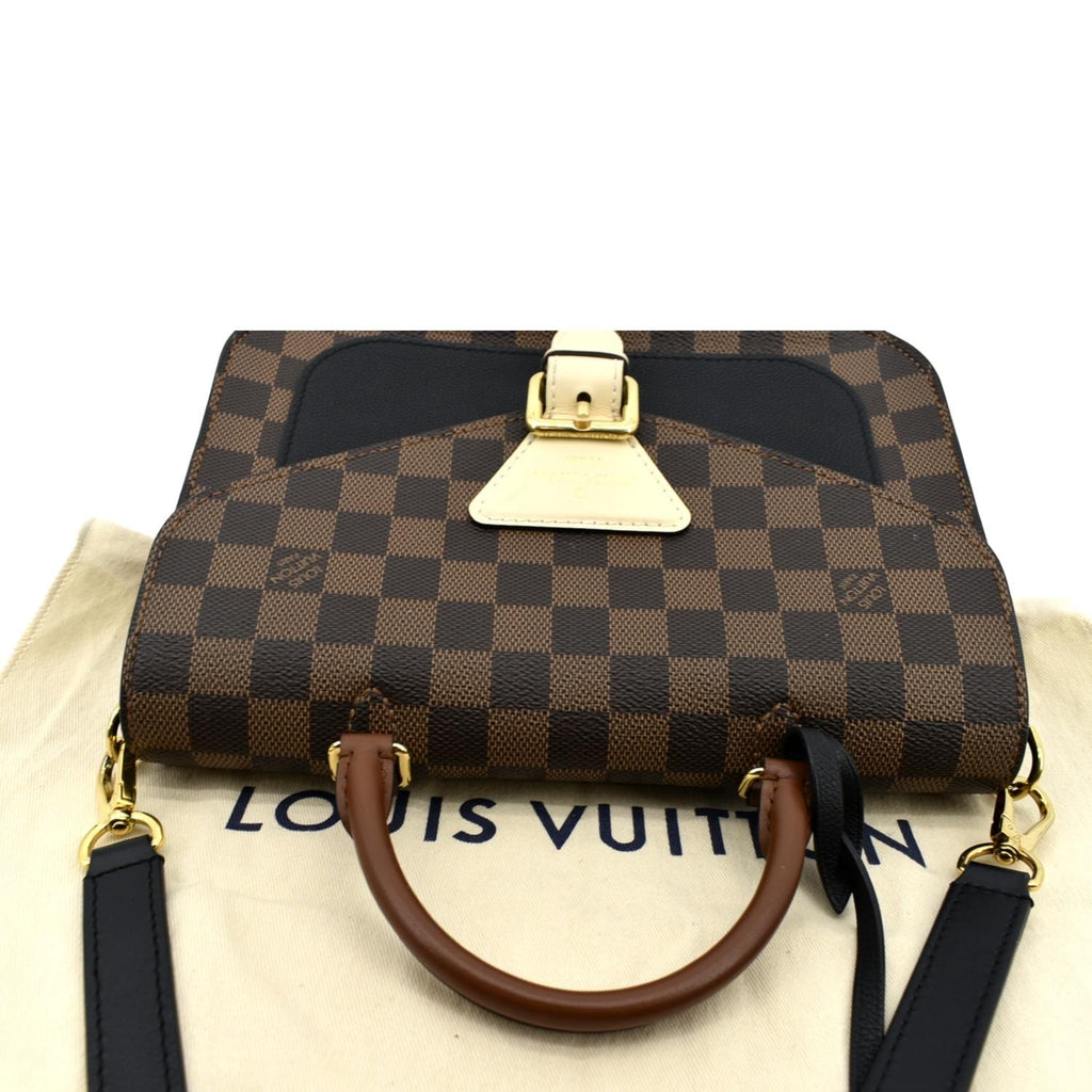 LOUIS VUITTON Beaumarchais Damier Ebene Shoulder Bag Brown