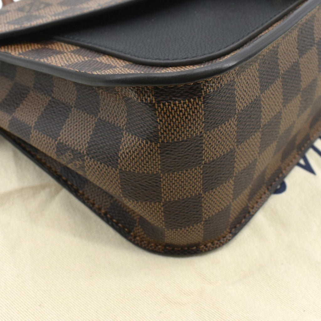 LOUIS VUITTON Beaumarchais Damier Ebene Shoulder Bag Brown