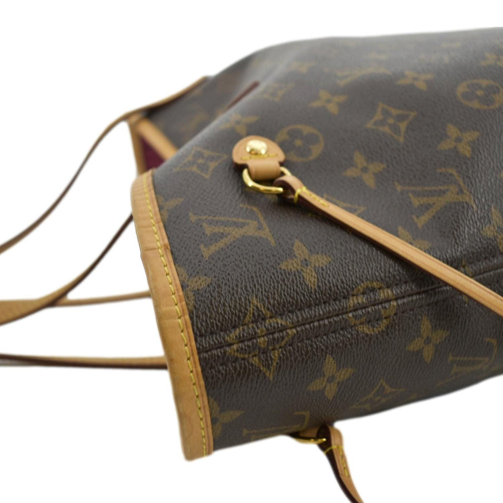 LOUIS VUITTON Neverfull MM Monogram Canvas Tote Bag Brown