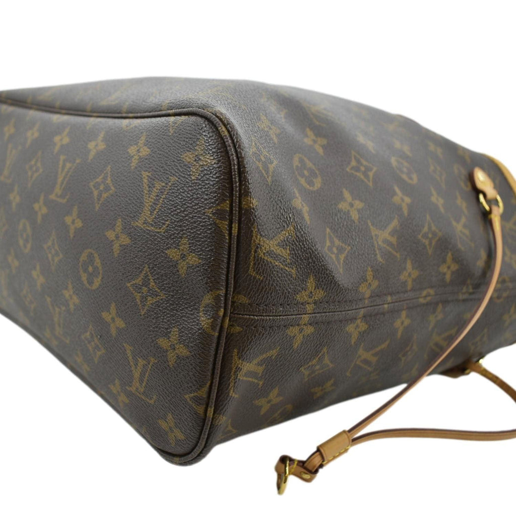 LOUIS VUITTON Neverfull MM Monogram Canvas Tote Bag Brown