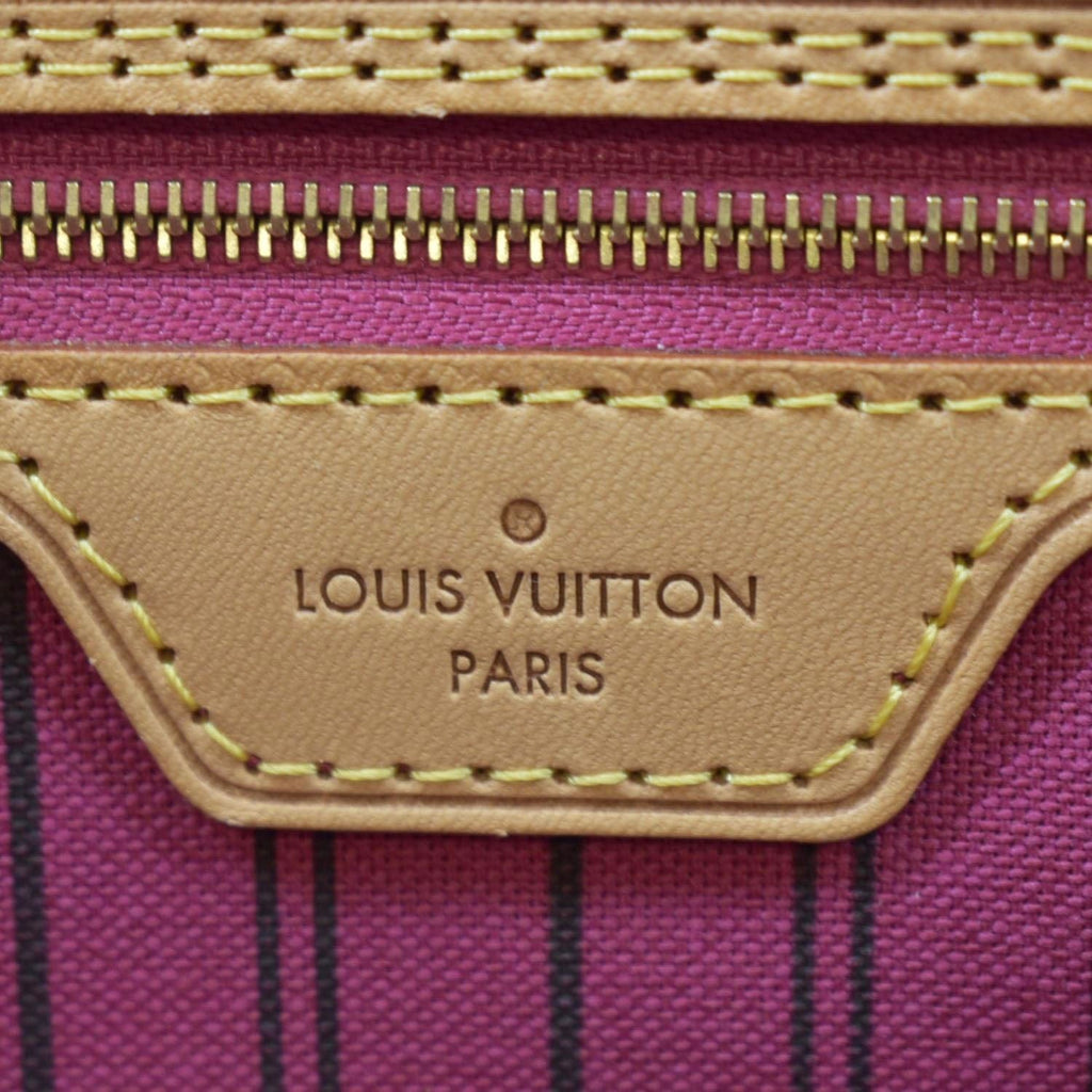 LOUIS VUITTON Neverfull MM Monogram Canvas Tote Bag Brown