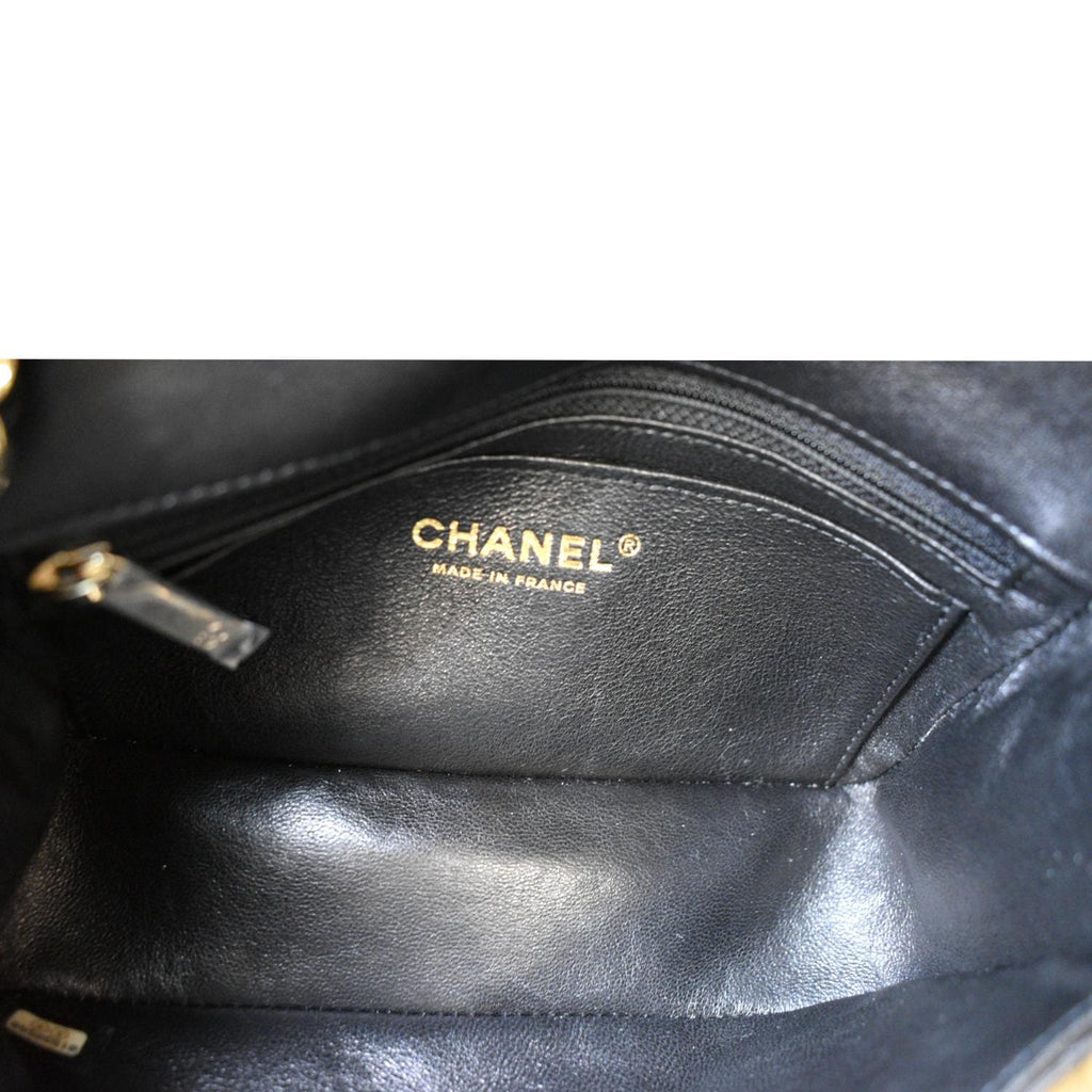CHANEL Classic Flap Small Leather Shoulder Bag Black