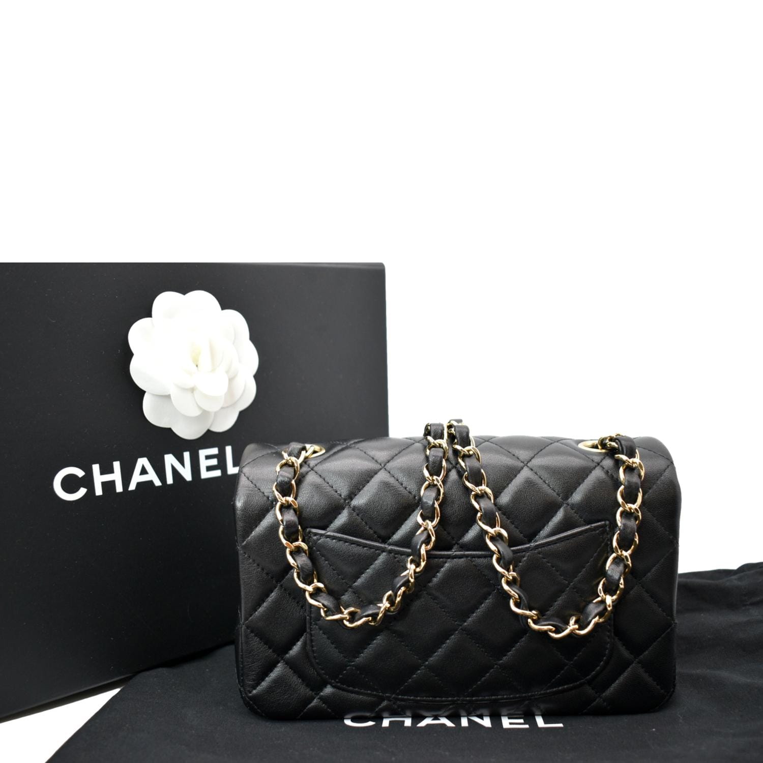 CHANEL Classic Flap Small Leather Shoulder Bag Black