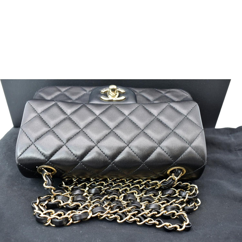 CHANEL Classic Flap Small Leather Shoulder Bag Black