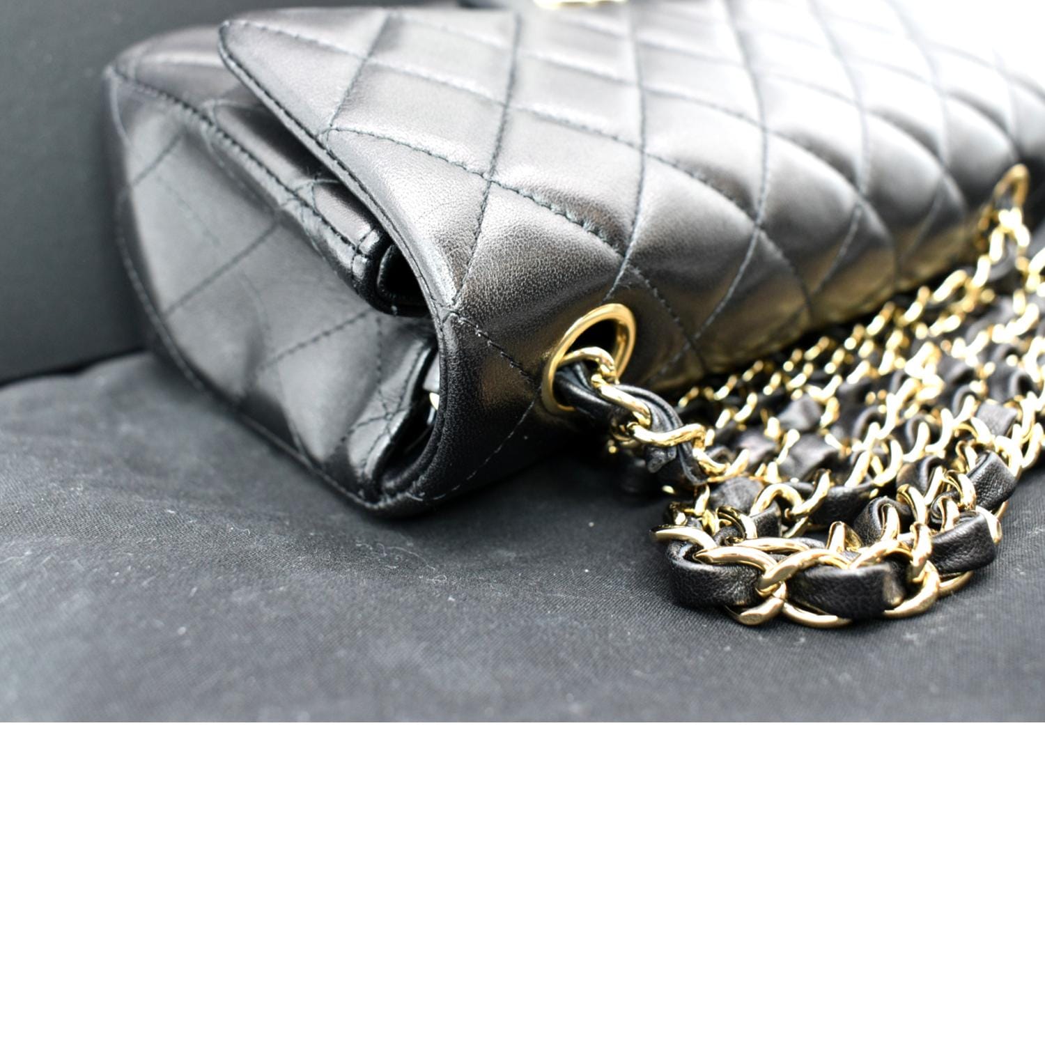CHANEL Classic Flap Small Leather Shoulder Bag Black